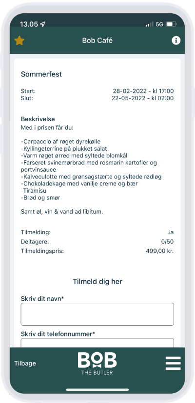 Bestillings-app - Billetter