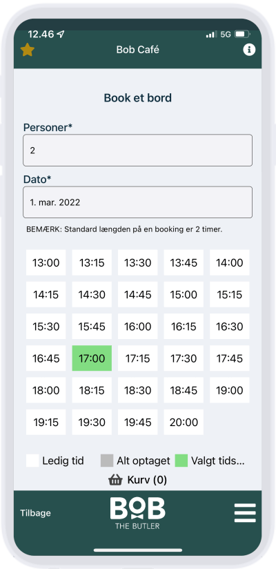 Bestillings-app - Book et bord