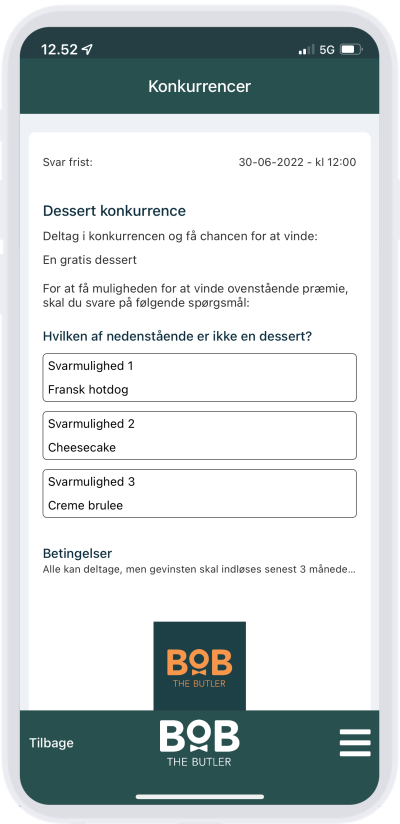 Bestillings-app - Konkurrencer