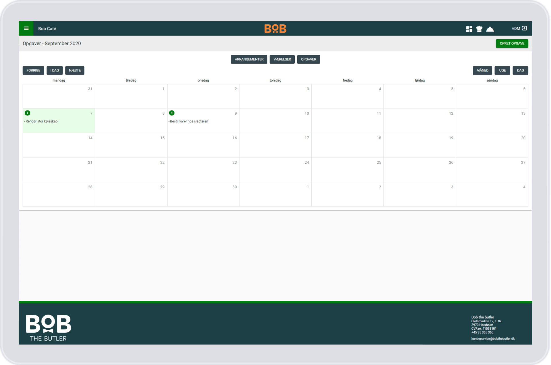 Kassesystem - Kalender