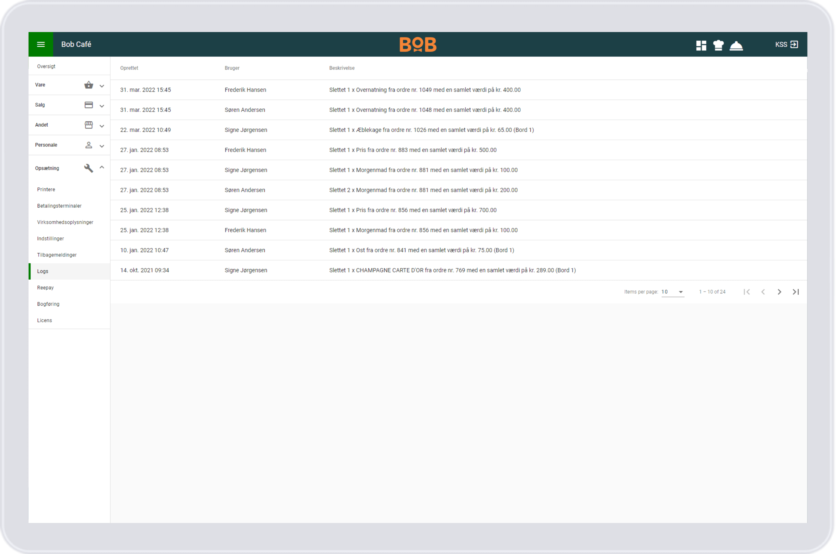 Administration - Logs