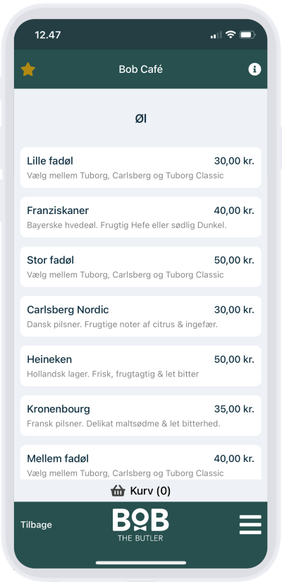 Bestillings app - Find varer