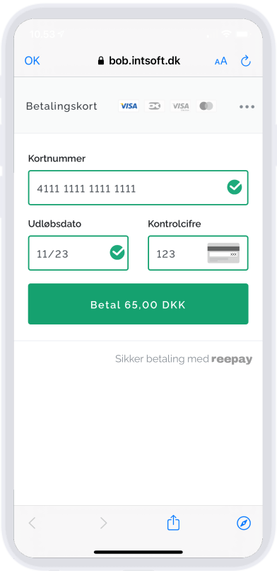 Bestillings-app - Betal
