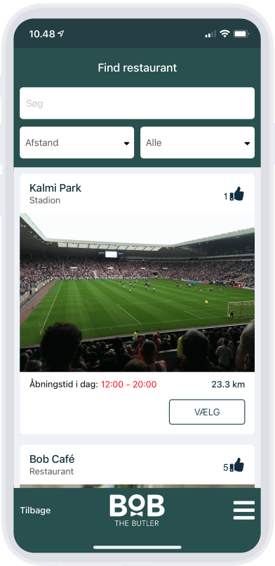 Bestillings-app - Find hallen