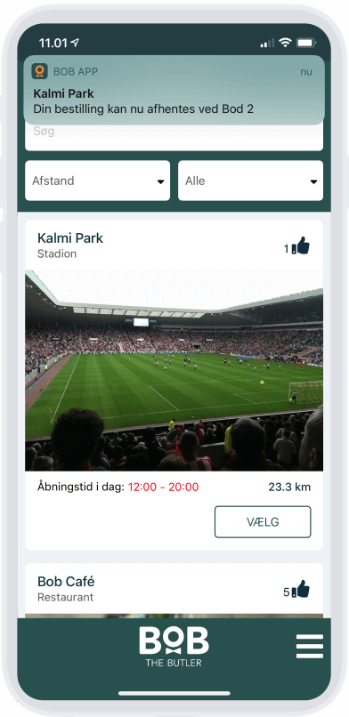 Bestillings-app - Notifikation