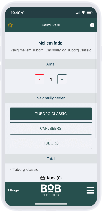 Bestillings-app - Opret bestilling